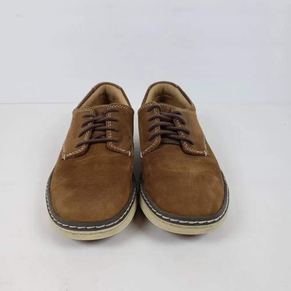 Johnston & Murphy Boys Size 1Y Brown Leather Formal Dress Shoes 28-8260
